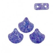 Ginko Leaf Beads 7.5x7.5mm Confetti splash indigo